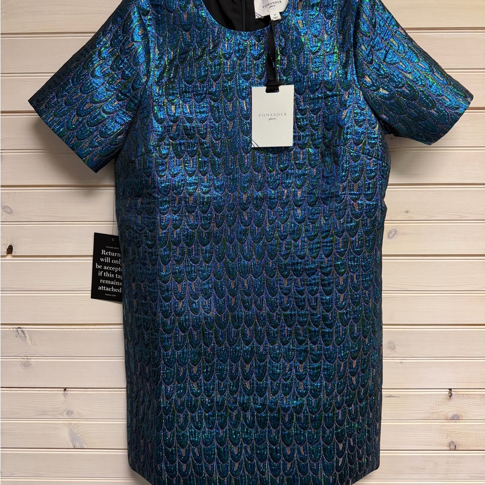 Pomander Place Iridescent Blue and Green Dress